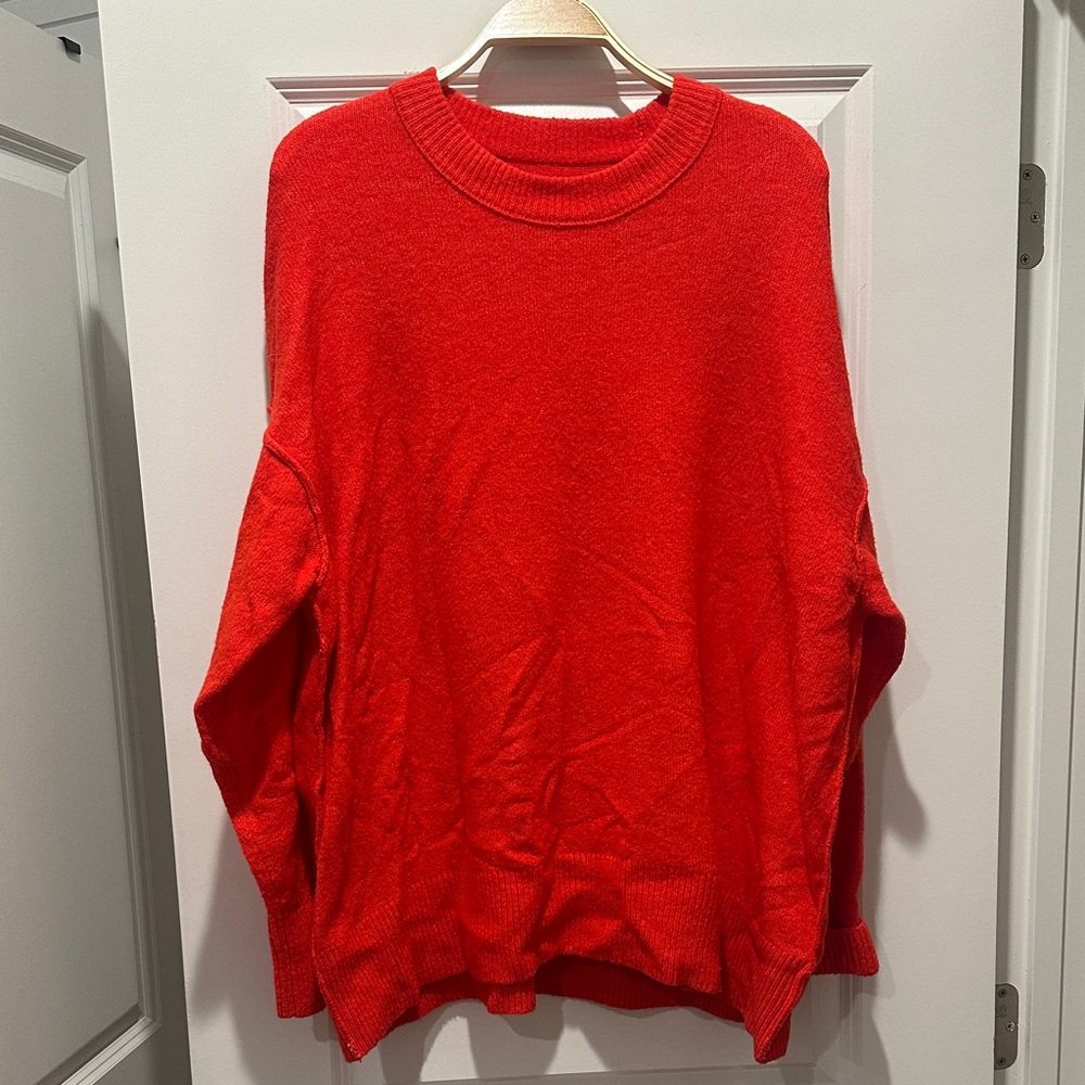 Aerie soft AF red cozy sweater size Large